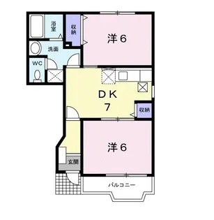 茨城県かすみがうら市下稲吉【アパート】の間取り