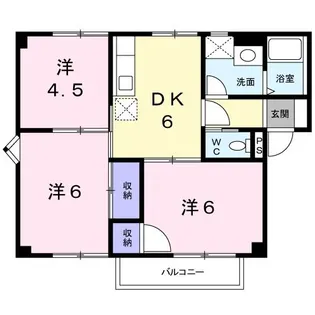 広島県広島市南区丹那町【アパート】の間取り