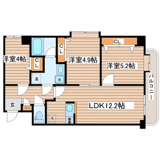 ディユ・ラフィーネ【1階】の間取り