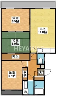 サン・ビレッジ【3階】の間取り