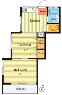 神奈川県横浜市港北区仲手原2【アパート】の間取り