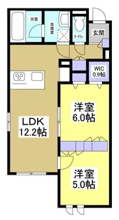 レジデンスリノア【1階】の間取り