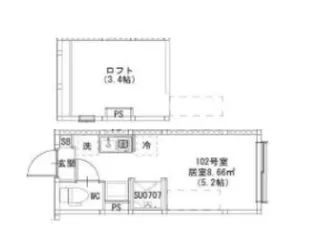 東京都葛飾区西新小岩4【アパート】の間取り