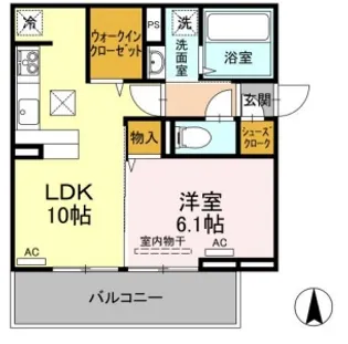 徳島県徳島市住吉2【アパート】の間取り