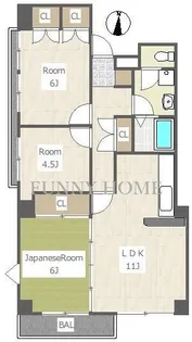 山口マンション【3階】の間取り