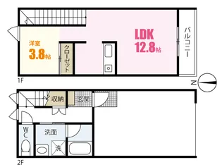 ラヴィーヌ三入A棟【1階】の間取り