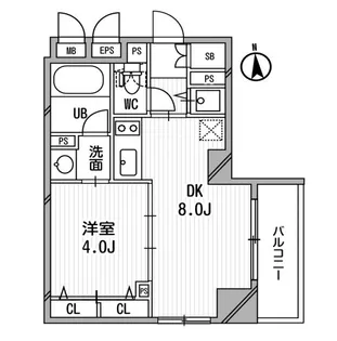 東京都港区芝5【マンション】の間取り