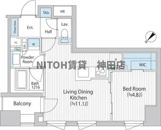 東京都中央区日本橋浜町3【マンション】の間取り
