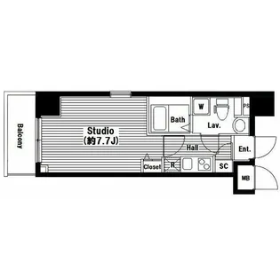 ガラ・ステージ目黒不動前【4階】の間取り