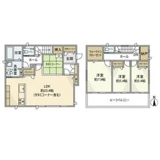 愛知県豊田市花園町馬捨【一戸建】の間取り