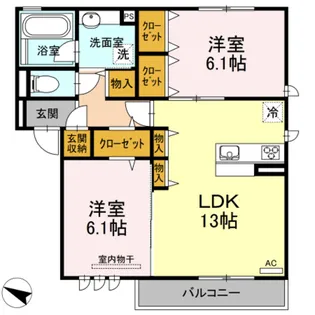 ファミール東雲【3階】の間取り
