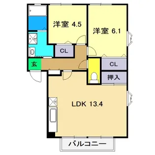 フォブールネオ【2階】の間取り