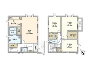 東京都稲城市平尾2【一戸建】の間取り