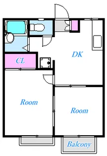 エステートピア朝倉【1階】の間取り
