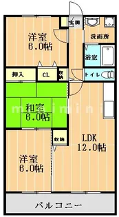 熊本県熊本市東区小峯1【マンション】の間取り