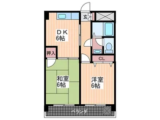 広島県広島市西区南観音2【マンション】の間取り