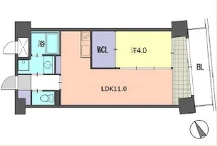 レジデンス住吉【5階】の間取り