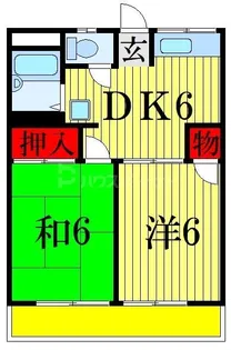 コーポ大野【1階】の間取り