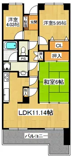 潮ハイツ【2階】の間取り
