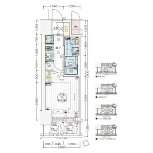 エステムプラザ神戸三宮ルクシア【12階】の間取り