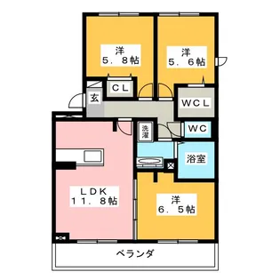 アルカディア東山【3階】の間取り
