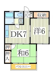 オークス小林【1階】の間取り