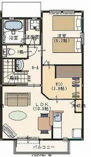 ドミール D棟【2階】の間取り