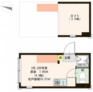 マシェリ小岩【2階】の間取り