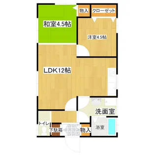 ホワイトハイツ佐貫【2階】の間取り