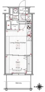 メイクス京橋川II【4階】の間取り
