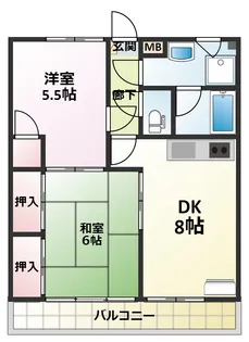 シャトレ山の手【2階】の間取り