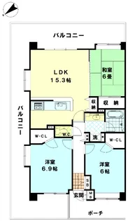 コスモ和光ガーデンフォルム【1階】の間取り