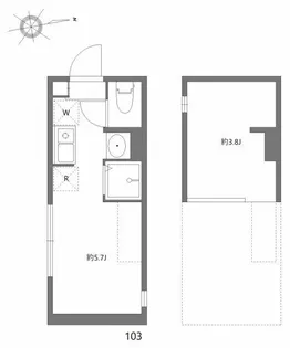 ミカシータ亀戸【1階】の間取り