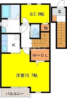 ラ・メゾンモリオカ【2階】の間取り