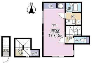 大山フラッグ【3階】の間取り