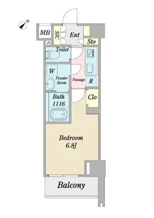 プレアデス東伏見【1階】の間取り