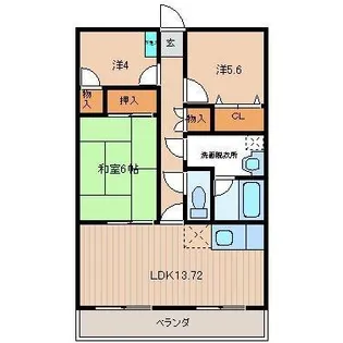 シャンドフルール【3階】の間取り