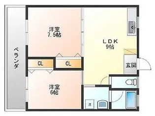 がねこアパート(DKF)【3階】の間取り
