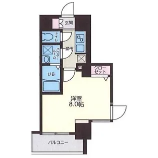 S-RESIDENCE西長堀【11階】の間取り