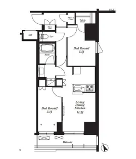 プライマル船橋【9階】の間取り