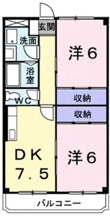 ビューセジュールK【2階】の間取り