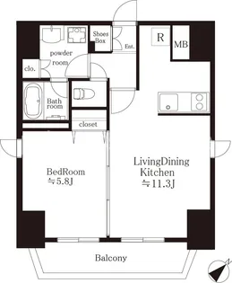 プレミアム・コート御徒町【2階】の間取り