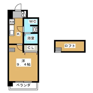 ジュネス四条烏丸【7階】の間取り