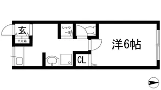 第二平和荘【3階】の間取り
