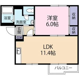 グランドール山田A棟・B棟【2階】の間取り