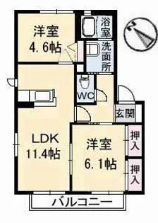 フィグタウン2 I棟【1階】の間取り