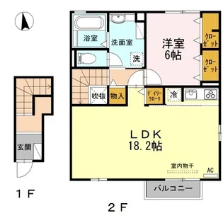 リリーフ佳【1階】の間取り