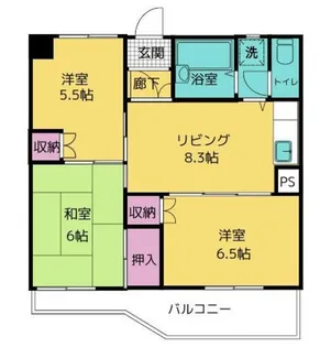 ピアチェーヴォレ【3階】の間取り