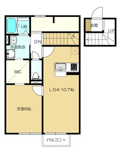 SKY BLUE本館A【2階】の間取り