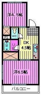陽光台ハイツ【2階】の間取り